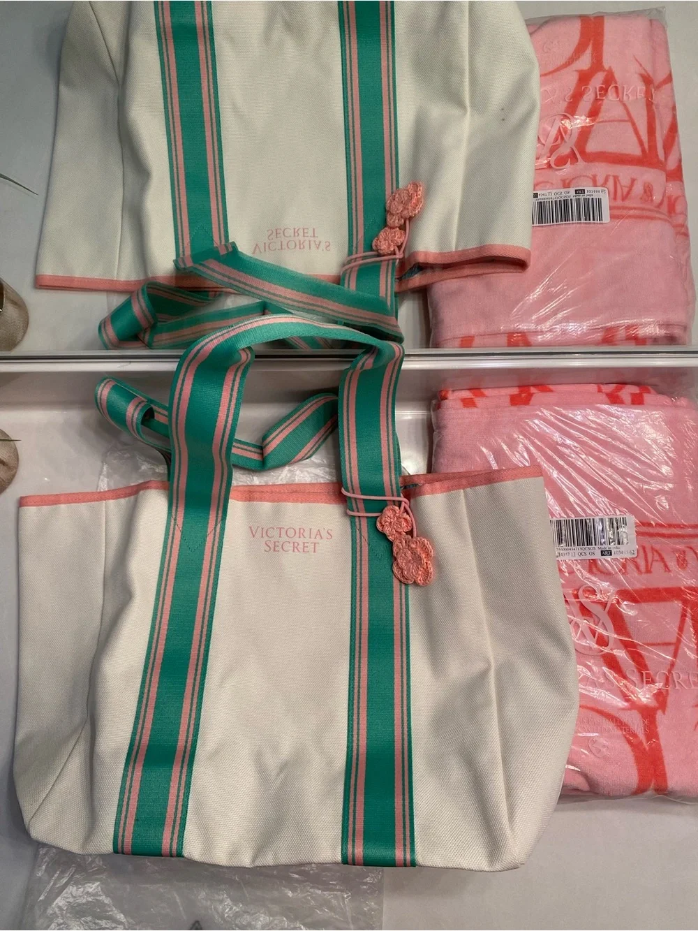 Victoria's Secret Floral Tote and Towel